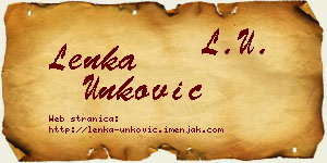 Lenka Unković vizit kartica